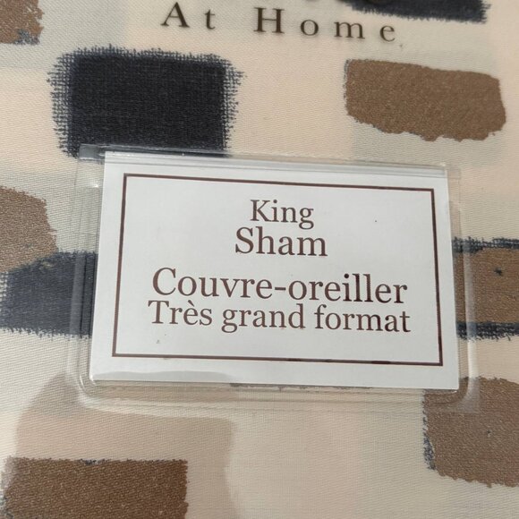 Frette At Home "Mosaic" Ivory-Black King Sham NEW - Picture 5 of 6